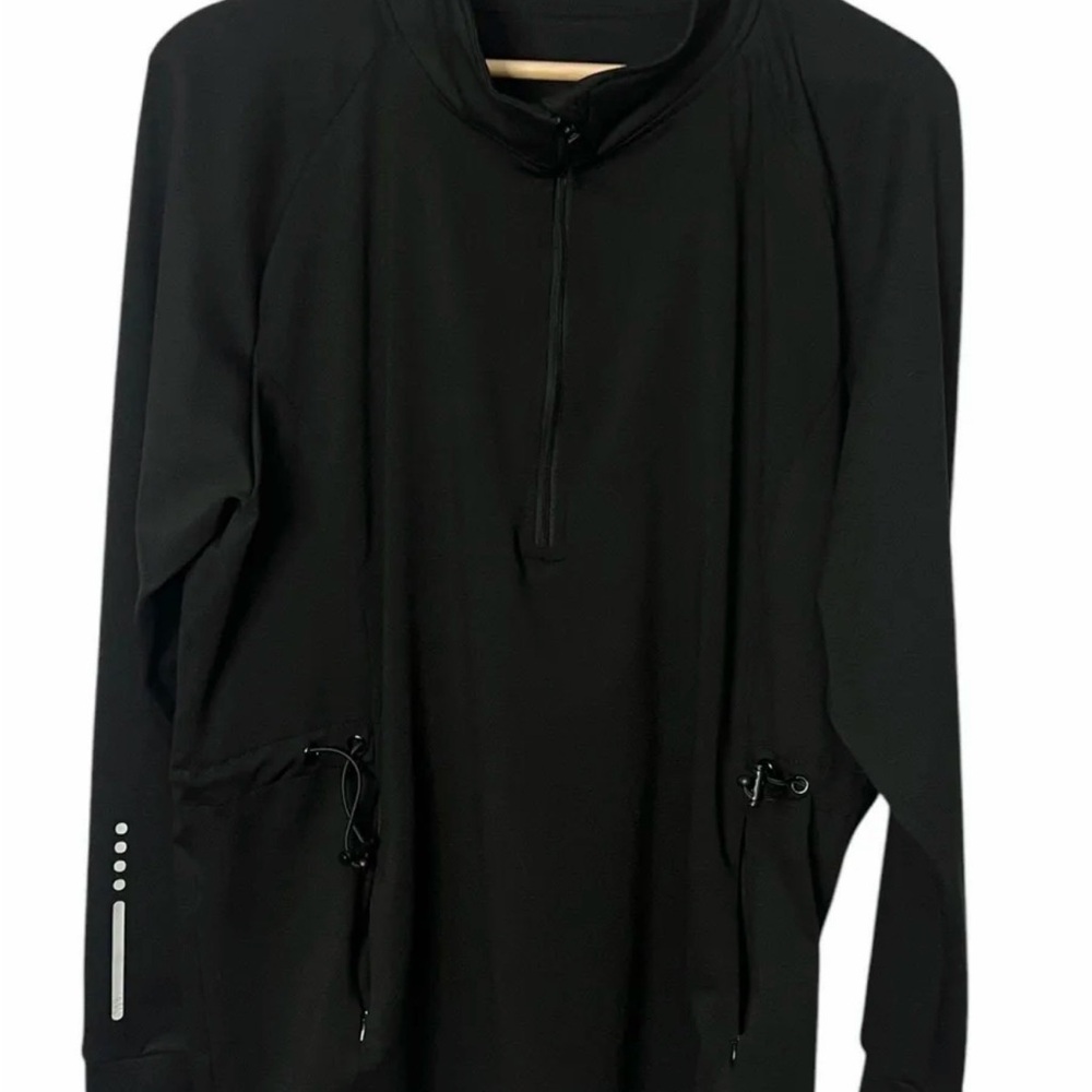 Black Women's Sweatshirt with Drawstring